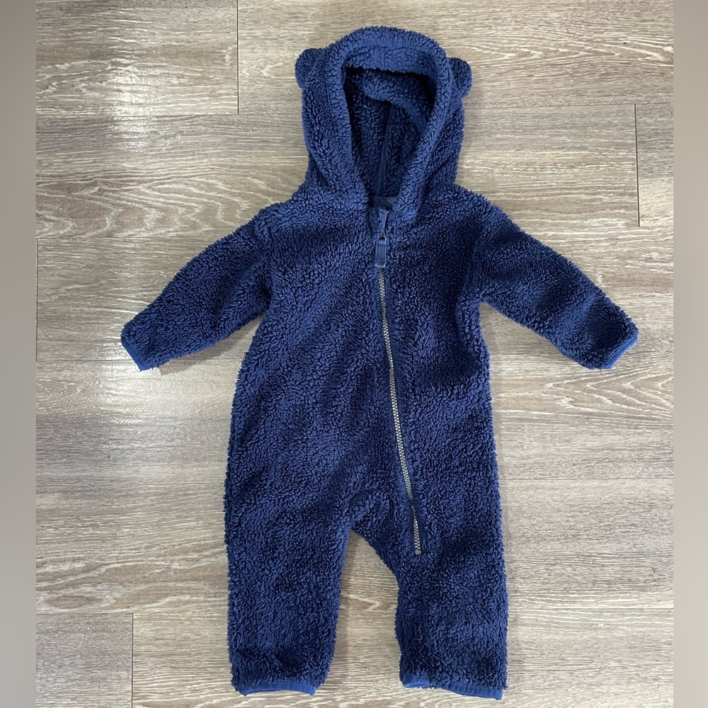 Fuzzy bear onesie
